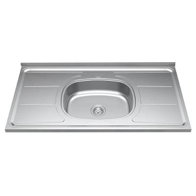 Pia De Cozinha Com Cuba E Válvula Bali 100cm Aço Inox - Ghel Plus