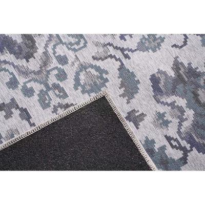 Tapete Funcional Medalhao 55 Cinza Azul Claro 2,00x2,50m