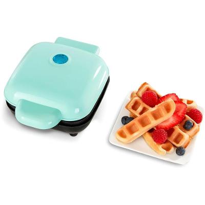 Mini Máquina de Waffle Quadrada Elétrica 110V 420W para 4 Unidades com Design Vertical