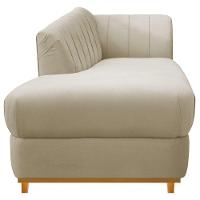 Diva Recamier Vanessa 140Cm Lado Esquerdo Linho  Bege - 3