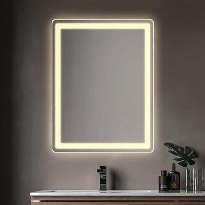Espelho Retangular 70x50 Led Jateado Premium Banheiro Lavabo Bivolt Neutro-vertical