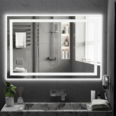 Espelho 80x110 Led Jateado Frontal Premium Bancada Suíte Hall Frio-horizontal