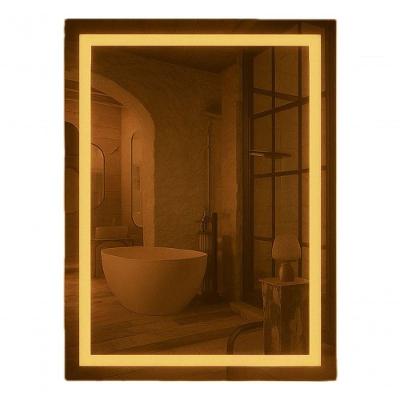 Espelho Retangular 70x140 Led Jateado Premium Corpo Inteiro Touch Quente-vertical