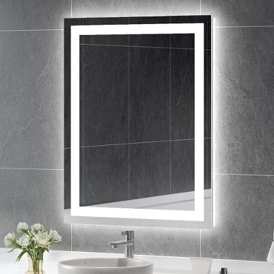 Espelho Retangular 70x50 Led Jateado Frio Vertical Banheiro Lavabo Frio