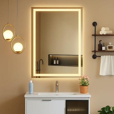 Espelho Retangular 80x120 Led Jateado Neutro Vertical Corpo Inteiro Neutro-vertical