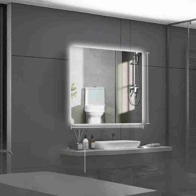 Espelho Quadrado 80x80 Led Indireto Touch-screen Backlight Luxo Frio