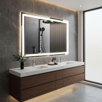 Espelho Panorâmico 80x60 Led Jateado Frontal Touch Camarim Frio