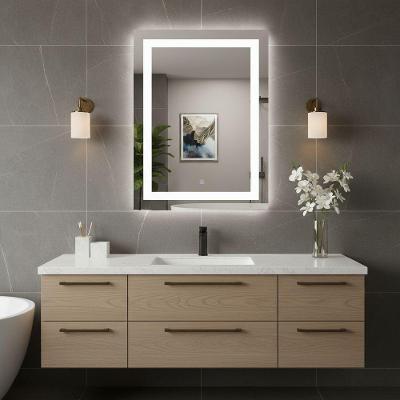 Espelho Retangular 110x70 Led Jateado Premium Touch Banheiro Grande Frio-vertical