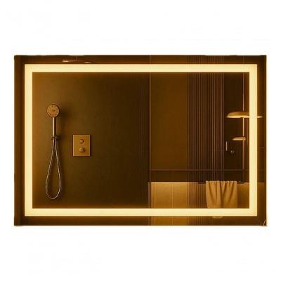 Espelho Retangular 110x100 Led Jateado Horizontal Bancada Grande Quente