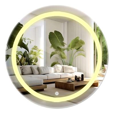 Espelho Redondo 90cm Led Jateado Neutro Maquiagem Profissional