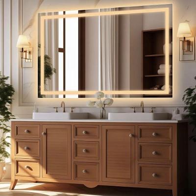 Espelho Panorâmico 120x80 Painel 3 Cores Led Horizontal Bancada Dupla Neutro