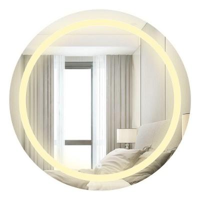 Espelho Redondo 90cm Led Jateado Frontal Touch Maquiagem Banheiro Quente