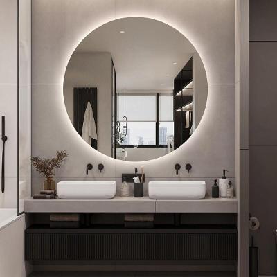 Espelho Redondo Gigante 110cm Led Indireto Sala Banheiro Luxo Neutro