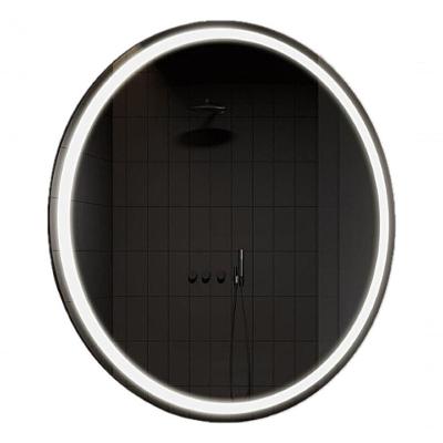 Espelho Redondo 90cm Led Jateado Frontal Touch Maquiagem Banheiro Frio