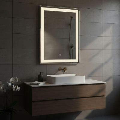 Espelho Retangular 110x70 Led Jateado Premium Touch Banheiro Grande Neutro-vertical