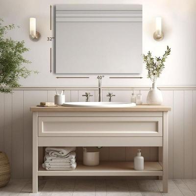 Espelho Quadrado 90x90 Lapidado Grande Sala Jantar Com Pendurador