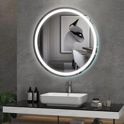 Espelho Redondo 80cm Led Jateado Frontal Penteadeira Touch Bivolt Frio