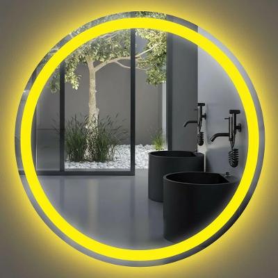 Espelho Redondo 90cm Led Jateado Neutro 4000k Maquiagem Touch Quente