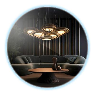 Espelho Redondo 58cm Led Integrado Decorativo Banheiro Lavabo Bivolt Frio