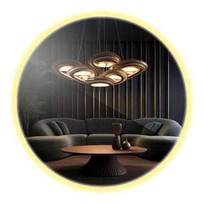 Espelho Redondo 58cm Led Integrado Decorativo Banheiro Lavabo Bivolt Quente