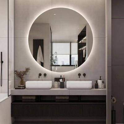 Espelho Flutuante Circular 80cm Aura Led Retroiluminado Suíte Neutro