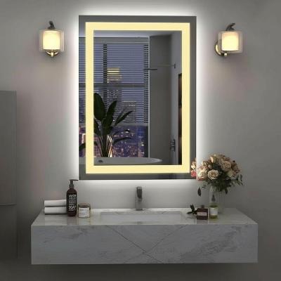 Espelho Vertical 100x60 Banheiro Led Jateado Borda Infinita Touch Neutro-vertical