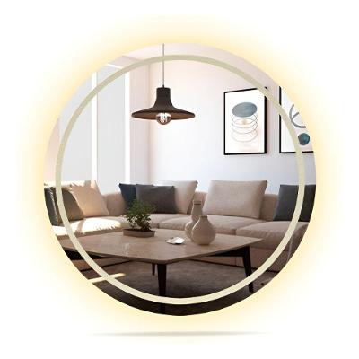 Estação De Maquiagem Circular 60cm Espelho Jateado Led Frontal