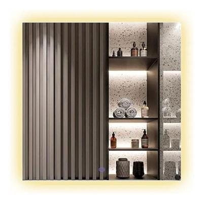 Espelho Quadrado 80x80 Led Indireto Touch-screen Backlight Luxo Neutro