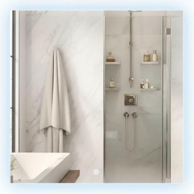 Espelho Quadrado 60x60 Led Indireto Touch-screen Backlight Luxo Frio