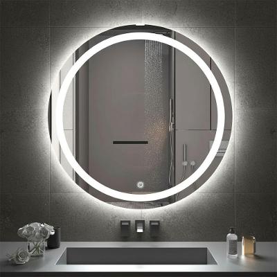 Espelho Redondo 90cm Led Jateado Neutro 4000k Maquiagem Touch Frio