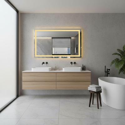 Espelho Retangular 110x70 Led Jateado Premium Touch Banheiro Grande Neutro-horizontal