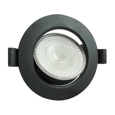 Spot Led Foxlux Redondo Embutir 5w 6500k Bivolt Preto