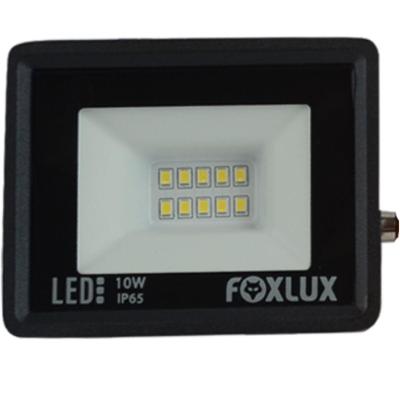 Refletor Led Foxlux 10w Bivolt 6500k Preto