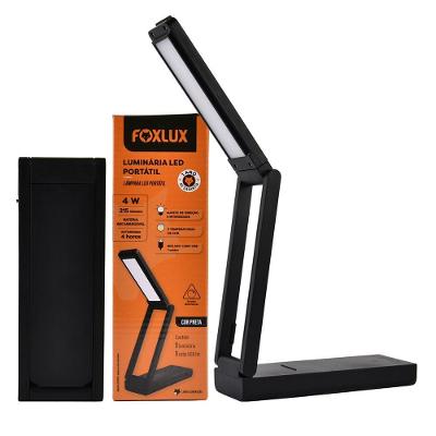 Luminária Led Portátil Foxlux Preto 4w
