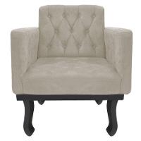 Kit Diva Recamier Azura 140cm Lado Esquerdo e 02 Poltronas Classic Linho Bege - 5