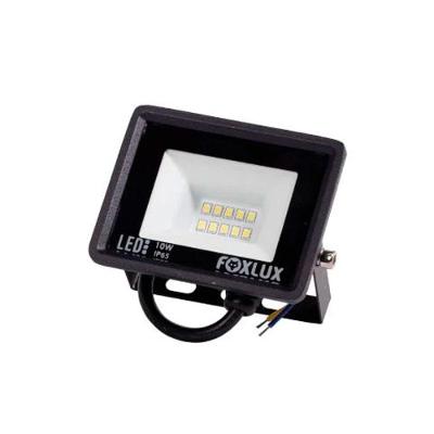 Refletor Led Foxlux Bivolt 10w 3000k Preto