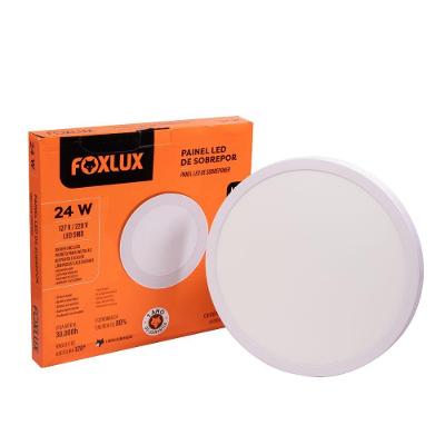 Painel De Led Foxlux 4000k Bivolt 24w Redondo Sobrepor