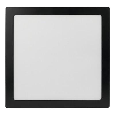 Kit 3 Painel Led Foxlux Quadrado Sobrepor 24w 6500k Preto