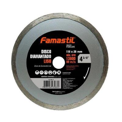 Disco Diamantado Famastil 4.3x8pol 110mmx20mm Liso