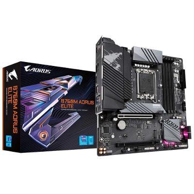 Placa Mãe Gigabyte B760m Aorus Elite, Socket Lga1700, Ddr5, Lan 2.5gbe, Usb-c, Hdmi-display Port - Micro Atx