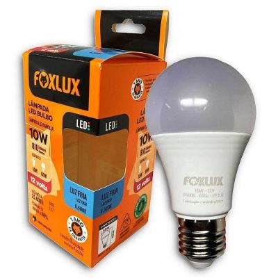 Lâmpada Led 12v 10w Foxlux A60 6500k Branca Fria E27