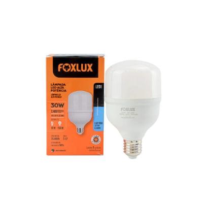 Lâmpada Led Alta Potência Foxlux 30w 6500k Branca Fria 2400lm E-27 Bivolt