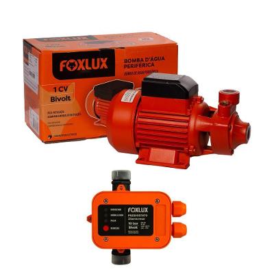 Kit Bomba D'água Periférica 1cv Bivolt + Pressostato Foxlux