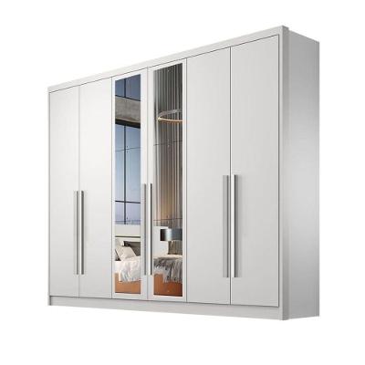 Guarda Roupa Casal Com Espelho 6 Portas 6 Gavetas - Livorno-branco - Móveis Novo Horizonte