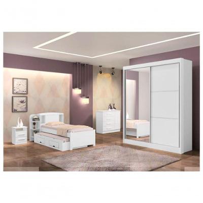 Guarda Roupa Solteiro 2 Portas 3 Gav - Atenas-branco D'doro