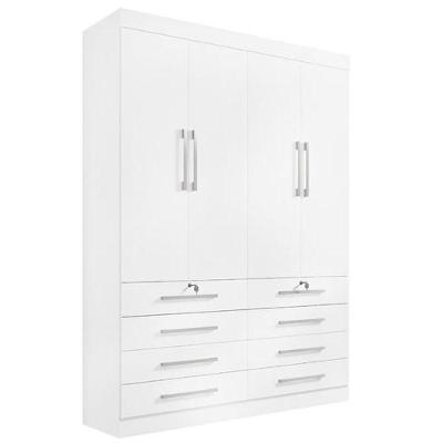 Guarda Roupa Solteiro 4 Portas 6 Gav - Mônaco-bra - D'doro