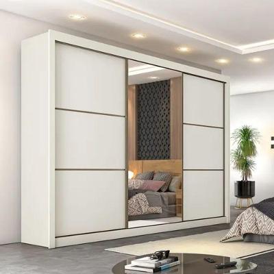 Guarda Roupa Casal 6 Gavetas Com Espelho - Bragança-off White - Móveis Europa