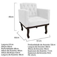 Kit Diva Recamier Diana 140cm Lado Esquerdo E 02 Poltronas Classic ano -   Branco - 5