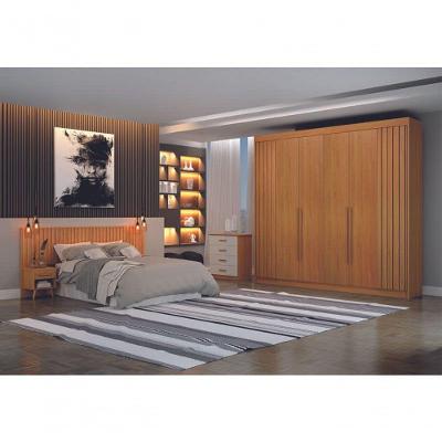 Guarda Roupa Casal 6 Portas 6 Gavetas - São Carlos-cinamomo - Leifer Móveis