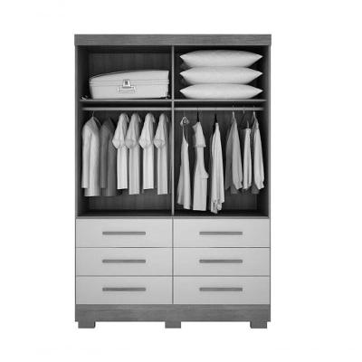 Guarda Roupa Solteiro Com Espelho 2 Portas 6 Gavetas - Capri-cumaru - Móveis Novo Horizonte